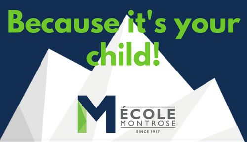 Montrose Poster saying "Because it's your child"