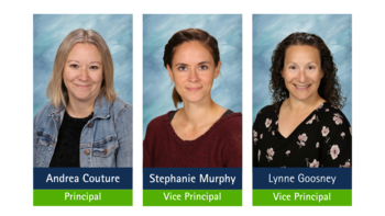 Images of Andrea Couture Principal, Stephanie Murphy Vice Principal and Lynne Goosney Vice Principal